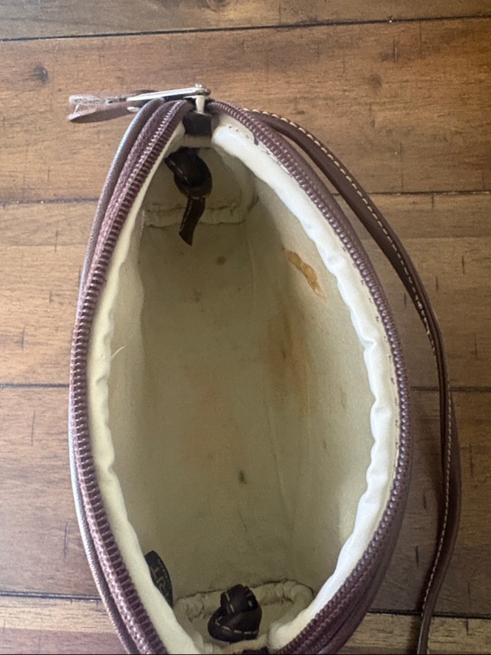 Esprit Vintage Brown and Cream Crossbody Bag GUC - Picture 3 of 3